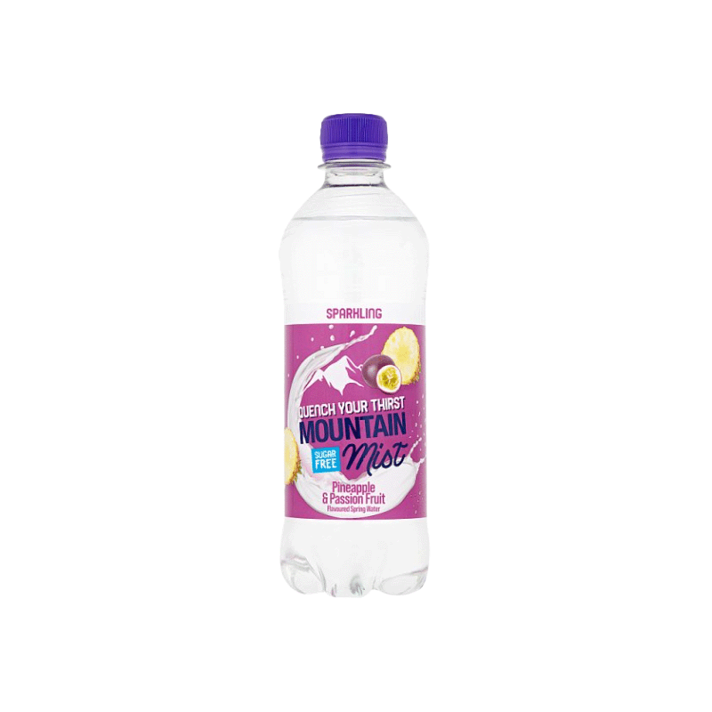 Mountain Mist Pineapple & Passion Fruit Flavoured Sparkling Spring Water 500ml x12